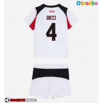 Otroške Nogometnih dresov AC Milan Samuele Ricci #4 Gostujoči 2025-26 Kratki rokavi (+ hlače)